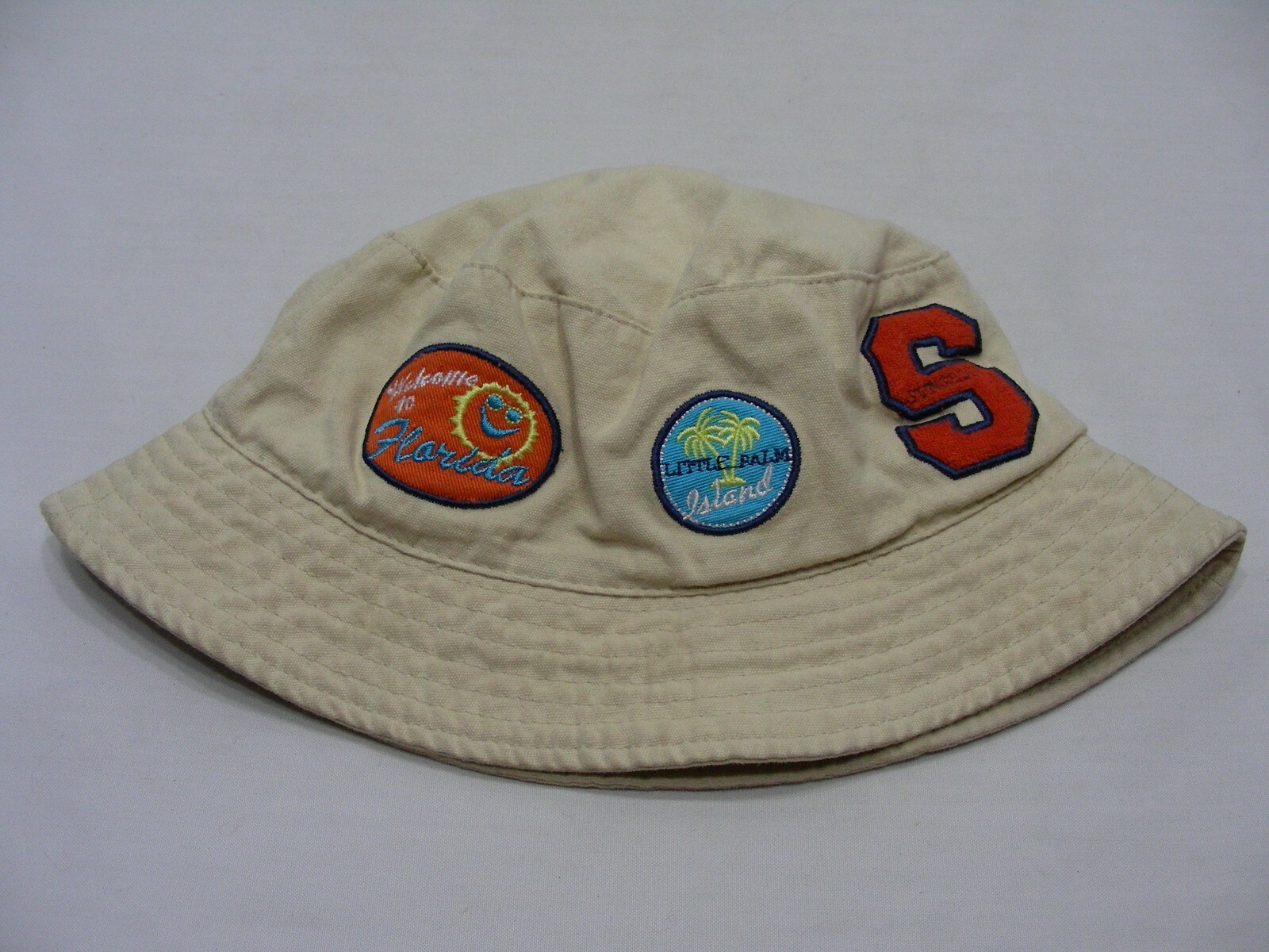 FLORIDA Patchwork - Khaki - Toddler Size Bucket Hat Sun Cap!