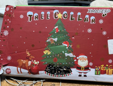 BLACK SEQUIN CHRISTMAS TREE COLLAR 10 TALL NIB