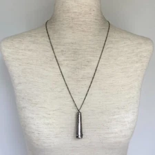 VTG Sterling Silver 925 London Needle Case Holder Chatelaine Pendant Necklace