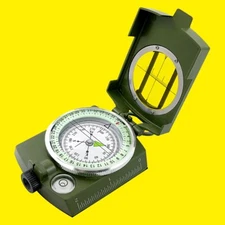 Premium Real High-Precision Outdoor American MultiFunctional Green Compass USA