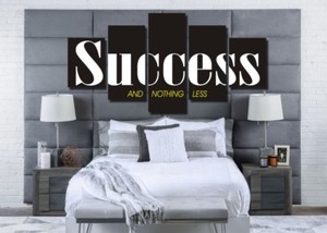 Success Canvas Print Set Ready To Hang Motivational Quote Wall Art Home Decor 5991369516279 Ebay
