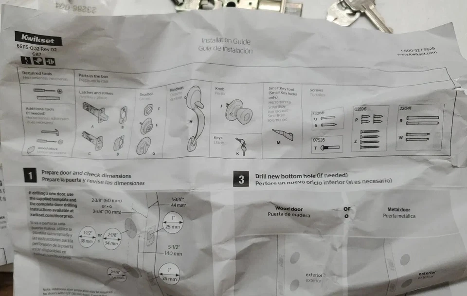 Kwikset Dakota Handleset Single CP Satin Nickel 687 - Image 3 of 4