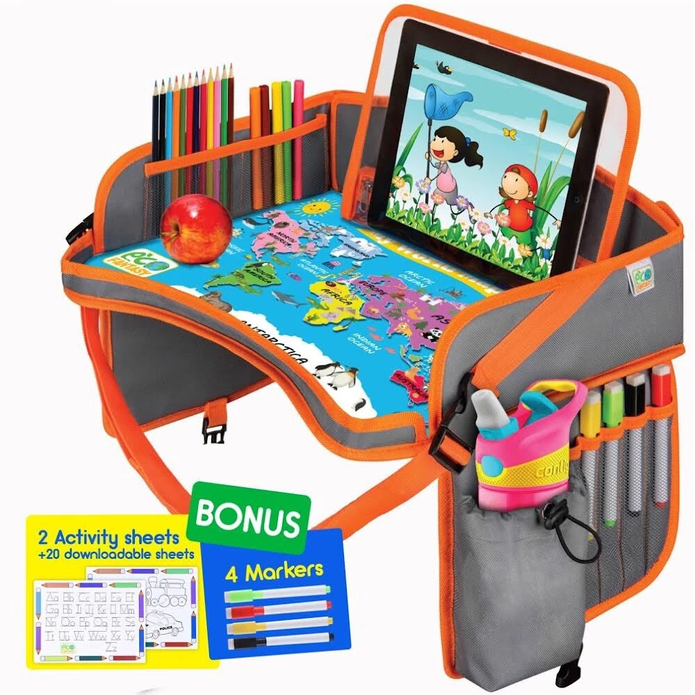 Baby Car Seat Travel Play Tray - Kids Activity Tray Table - Toddler Travel  Desk