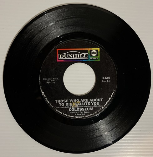 Colosseum - Walking In The Park 1969-7’ Single 45rpm Record - Picture 2 of 4