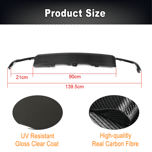 REAL Carbon Rear Bumper Bar Diffuser Lip for Audi A4 B8 Non-Sline Bumper 09-12 - Picture 7 of 12