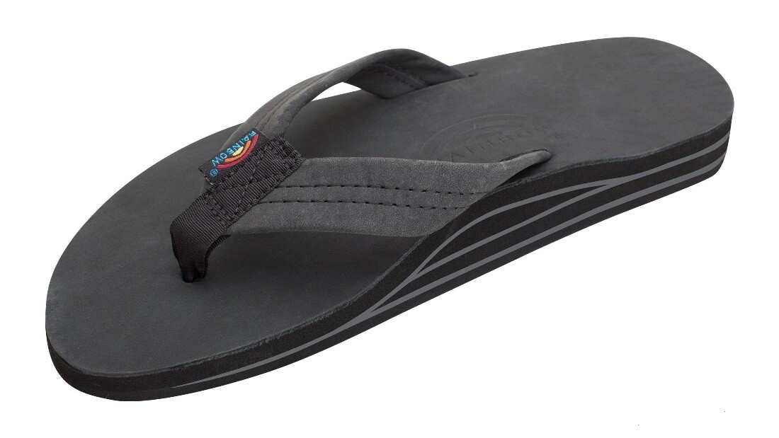 Man Rainbow Leather Double Layer Wide Strap with Arch 302ALTS