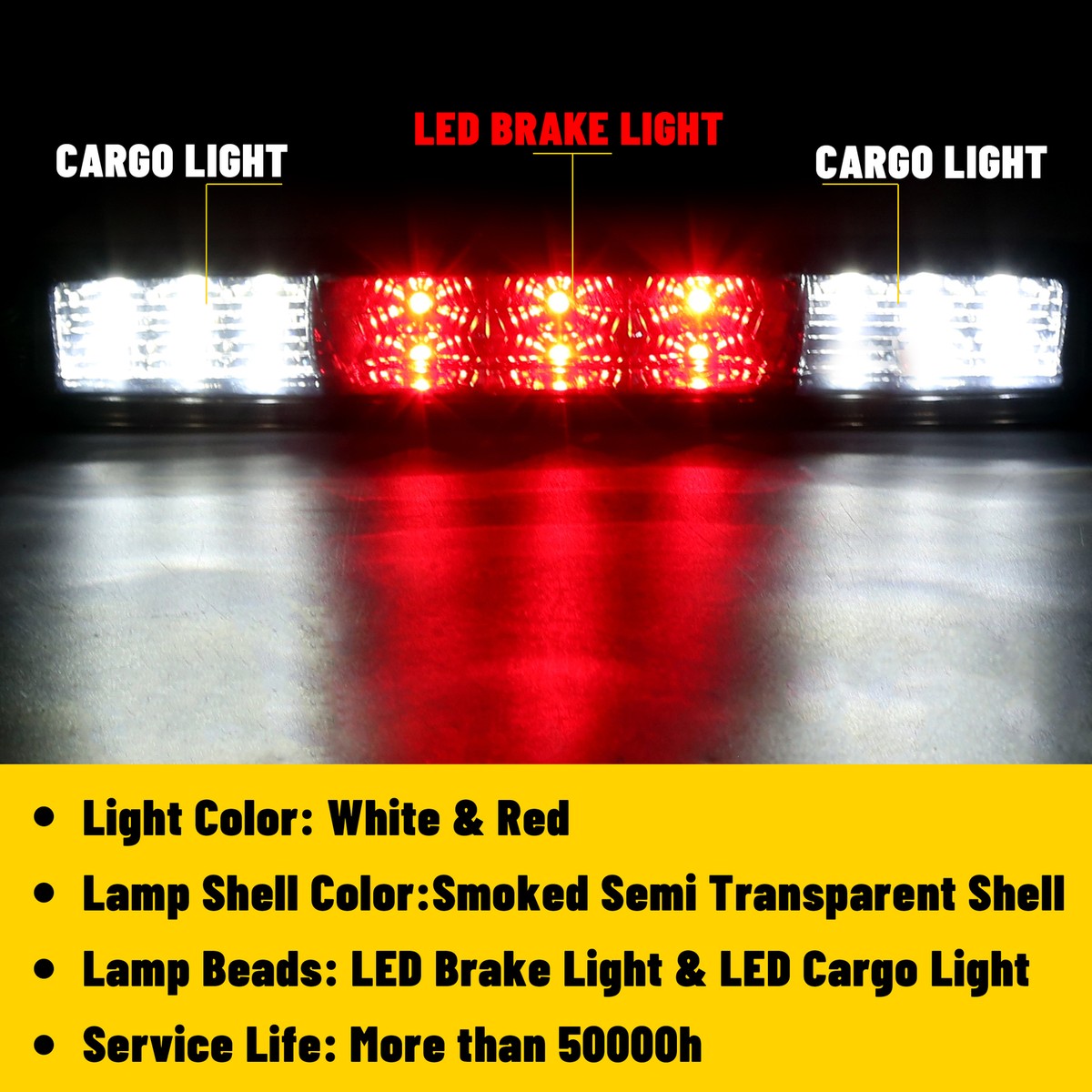 For Chevy Silverado GMC sierra 1500 2500 3500 2007-14 LED Third