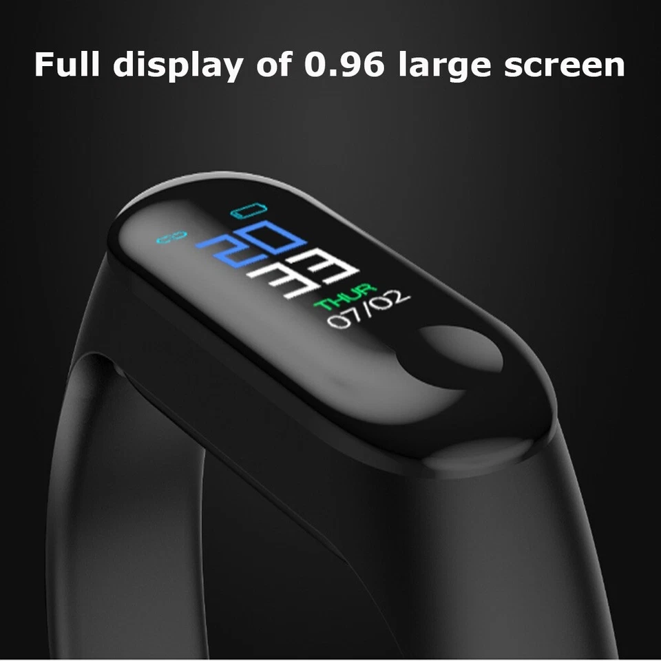 Universal Smart Bracelet Wristband Watch Heart Rate Monitor M3 Sports Watches RK - Image 3 of 4