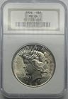 1924 Silver Peace Dollar MS 64 NGC Certified