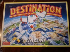 DESTINATION WORLD - WHERE TO PASSENGERS? Family Board Game 2-6 Players - Unused