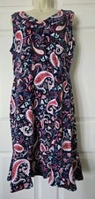 Talbots Paisley Sleeveless Sheath Dress Sz XL