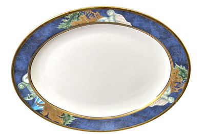 Ovale Servierplatte 27,5 x 21,5 cm  Bernardaud Limoges Metropoles
