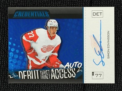 2024-25 Credentials 2024-25 Upper Deck Update Blue 2/4 Simon Edvinsson Auto q2c