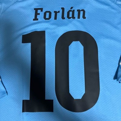 Diego Forlan URUGUAY 2010 WC HOME Uniform Jersey Size XL W/Rubber