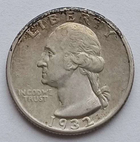 1932-S Washington Silver Quarter VF, Key Date San Francisco 25C coin