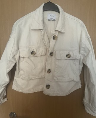 Jeansjacke Damen beige