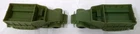 Vintage Marx 1960's 1970's Half Track Lot x2 Green 5.5" Long Vehicles