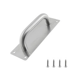 Heavy Duty Stainless Steel Barn Door Pull Handle with Plate 7 7/8in Silver