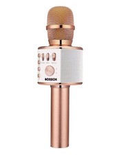 BONAOK Wireless Bluetooth Karaoke Microphone 3-In-1 Portable Handheld Karaoke Mi