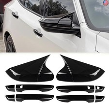 2pcs Side Mirror Covers 4pcs Door Handle Covers Compatible with Honda Civic