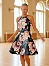 X by Escape NEW halter fit & flare party dress  6 summer romantic  retail $149
