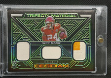 🔥Panini 2022 Obsidian Skyy Moore Trifecta Material Green /50 RC MEM #TFM-SMO