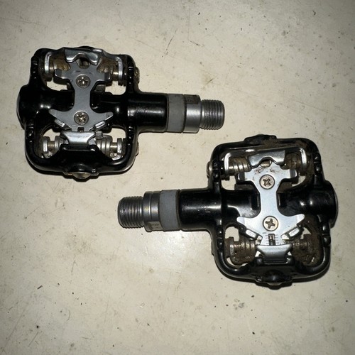 Dual Sided SPD Clipless Mountain Bike Pedals Cyclocross Gravel 2 Bolt 9/16"black - Picture 2 of 7