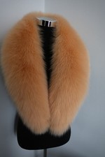100 Real fox fur collar/ neck wrap /light orange scarf women jacket collar