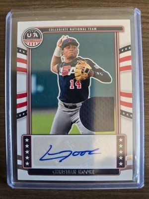 2024 Panini Stars Stripes USA Collegiate Christian Moore #NTS-CM /199!
