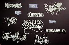 Die Set Words and Phrases Set of 15