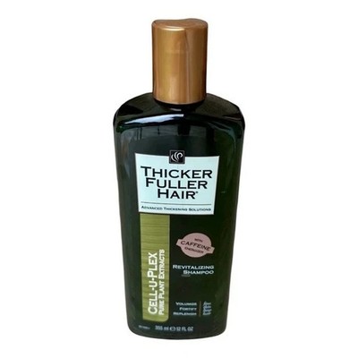 Thicker Fuller Hair SHAMPOO Cell-U-Plex w/ Caffeine Revitalizing for Hair 12oz