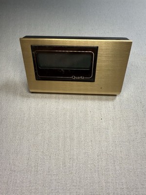 Vintage Gold-tone Compu Chron Digital Alarm Clock. Not Tested