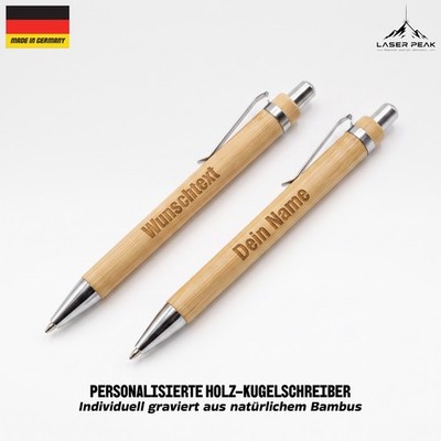 Kugelschreiber Holz mit Gravur personalisiert Name Geschenk Lehrer Abschied
