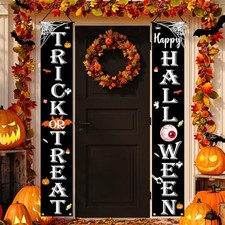 Halloween Decorations Outdoor TRICK OR TREAT Happy HALLOWEEN Banner Porch