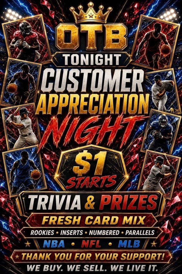 TRIVIA & PRIZES🔥FRESH INVENTORY•NFL •NBA•MLB *$1 STARTS*