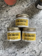 3 pack Layrite Deluxe Original Pomade Medium Hold Water Soluble 4.25oz New