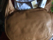 Michael Kors LYDIA Hobo Handbag Caramel Brown Pebble Leather (NWOT)