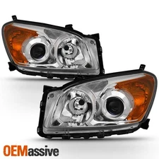 Fits 2009-2012 Toyota RAV4 Headlights Lights Lamps Driver+Passenger Left+Right