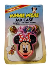 Vintage Minnie Mouse Jax Jacks Case necklace Tootsie Toy Walt Disney NEW SEALED 