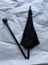 19TH CENTURY FOLDING PARASOL WITH BLACK COVER