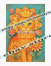 1000 piece jigsaw puzzle Bright Floral Cat vibrant floral cat