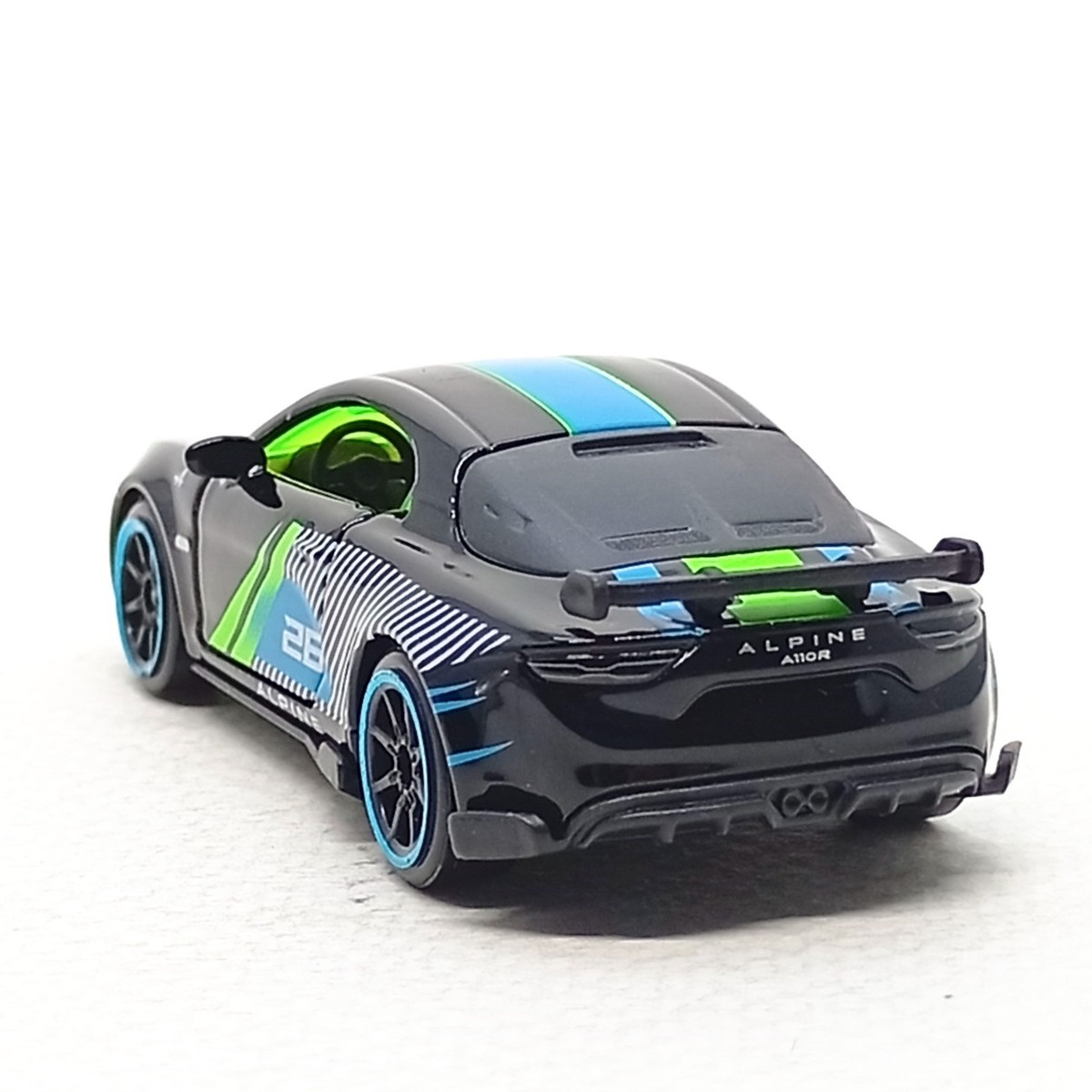 Majorette Renault Alpine A110R Neon Racer Black Green 1:64 3