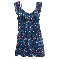 Kimchi Blue Urban Outfitters Floral Ruffle Dress 4 Blue Coquette Cottagecore Y2K
