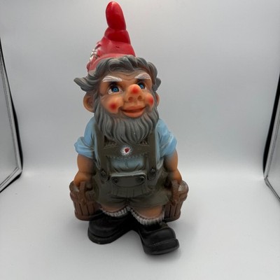 Vintage Goebel West Germany Garden Gnome Figurine 805/49 Lederhosen Buckets 12''