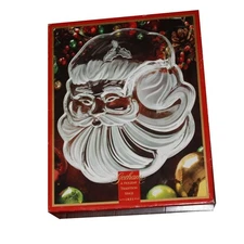 Gorham Holiday Traditions 14 1/2” Santa Chip & Dip Bowl Brand New In Box