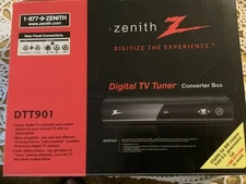 Zenith Digital TV Tuner Converter Box DTT901 Open Box With Cable- NO REMOTE