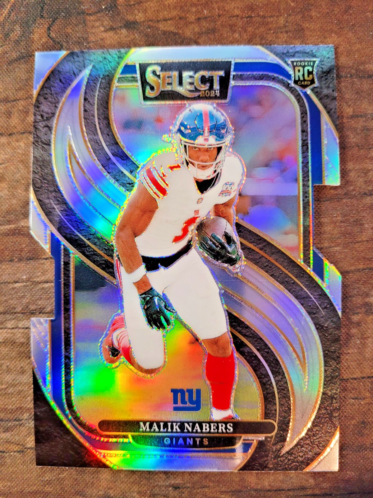 2024 Panini Select - Premier Level Malik Nabers #116 Silver Prizm Die-Cut (RC)