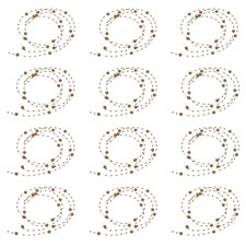 12 Pcs 4 Feet Artificial Pearl String Beads Chain for Decoration, Brown