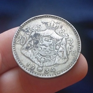 Magnifique Pièce 20 francs 1934 « Albert Roi des Belges »