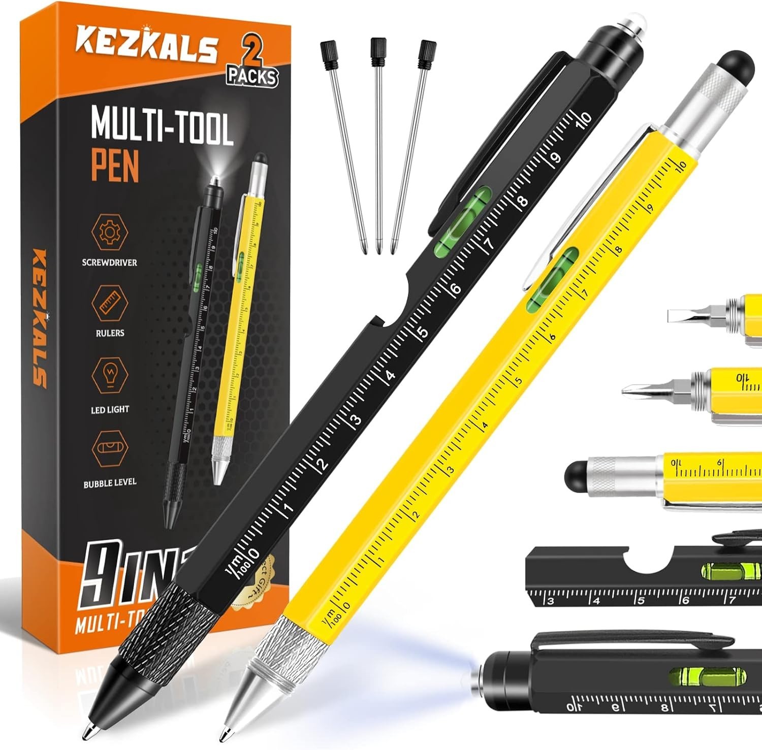 9 in 1 Multi-Tool Pen Set (2 pack)